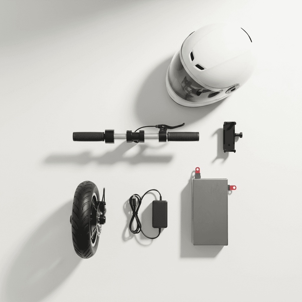 Електросамокат на міській вулиці вранці